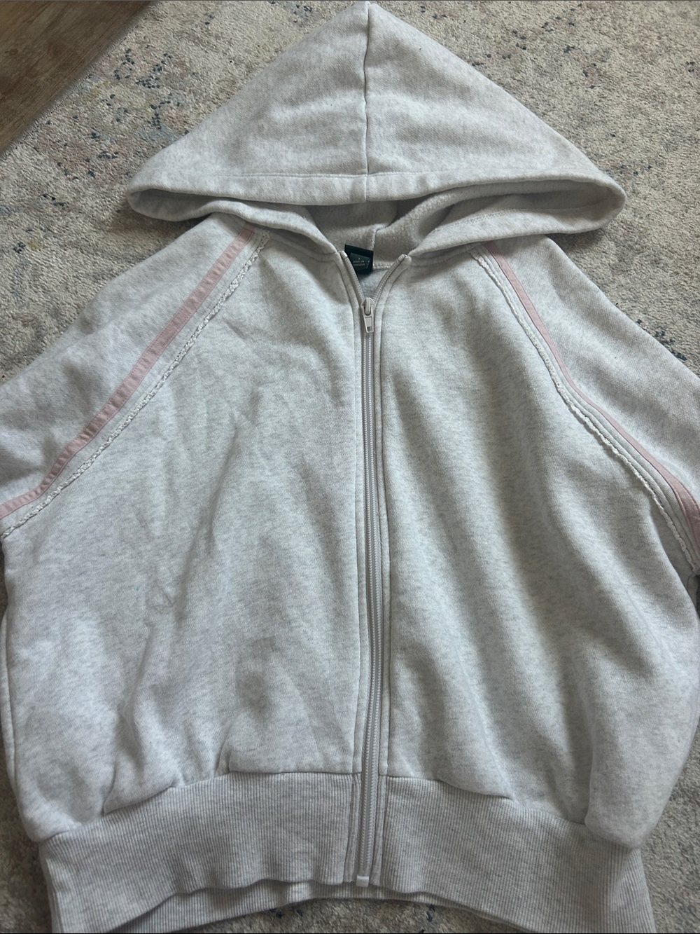 Wild Fable Cream Full-Zip Hooded Sweatshirt